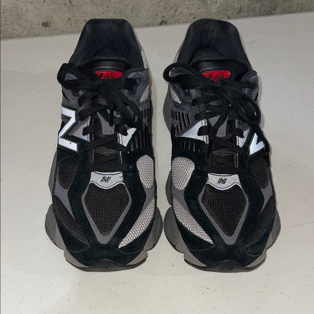 New Balance Black and Silver Athletic Shoes